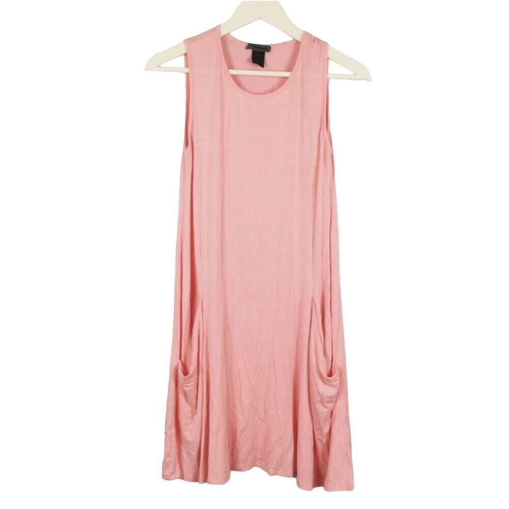 Trendyland Peach Shift Dress Pockets Women's Size Small Good used condition No f